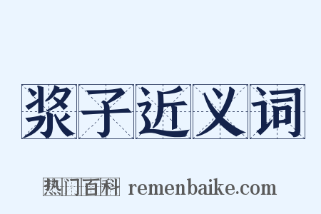 浆子近义词是什么意思的图片